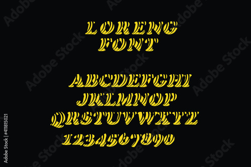 loreng or tiger font photo