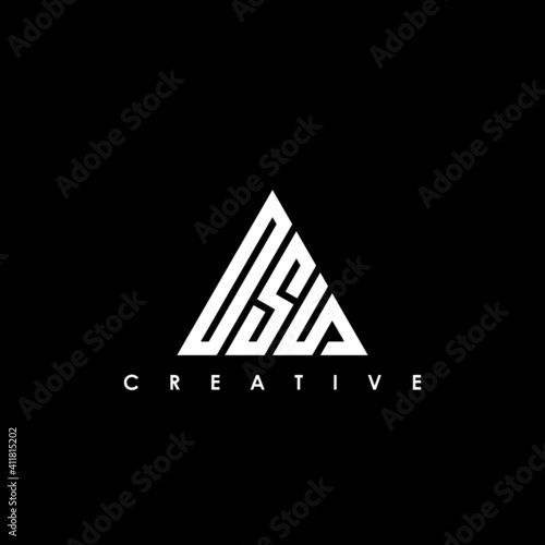 OSS Letter Initial Logo Design Template Vector Illustration