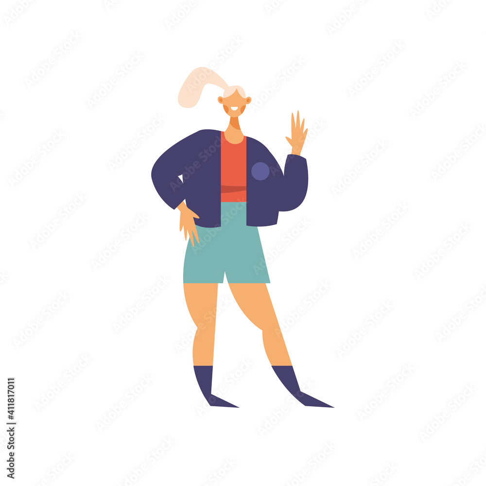 blond young woman avatar character blond young woman avatar character