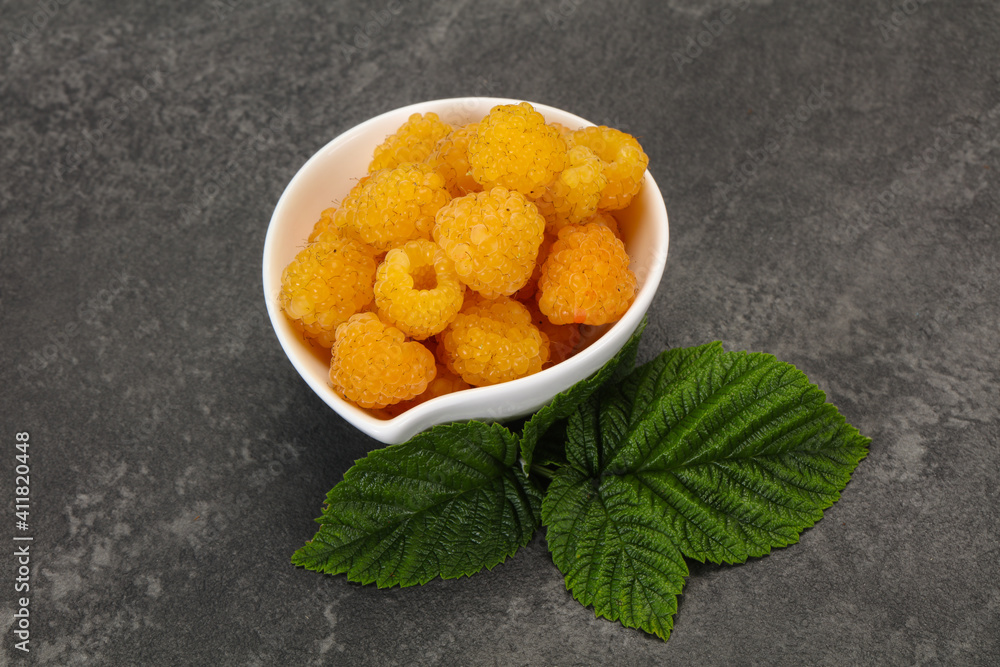 Sweet ripe tasty yellow raspberry Sweet ripe tasty yellow raspberry