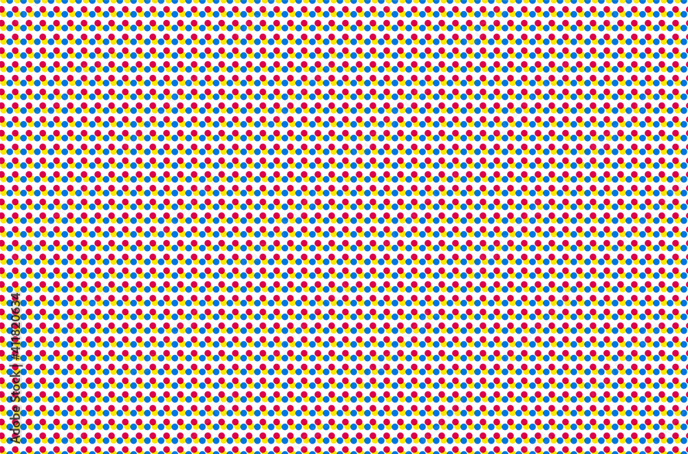 seamless offset digital print pattern. halftone dots texture. cmyk color background