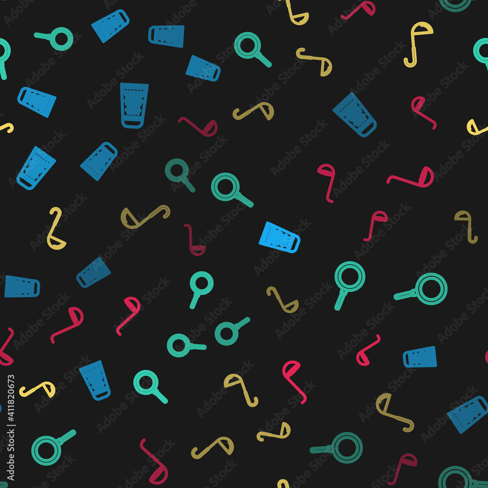 Set line Grater, Frying pan, Kitchen ladle and on seamless pattern. Vector. Set line Grater, Frying pan, Kitchen ladle and on seamless pattern. Vector.