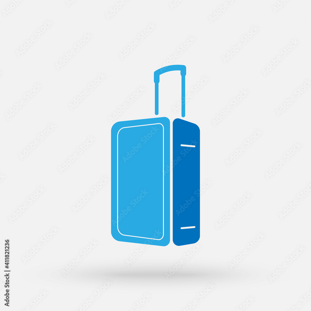 Travel bag icon. Tourism vacation isolated sign. Traveling icon on white background. Vector simple modern icon design illustration. Travel bag icon. Tourism vacation isolated sign. Traveling icon on white background. Vector simple modern icon design illustration.