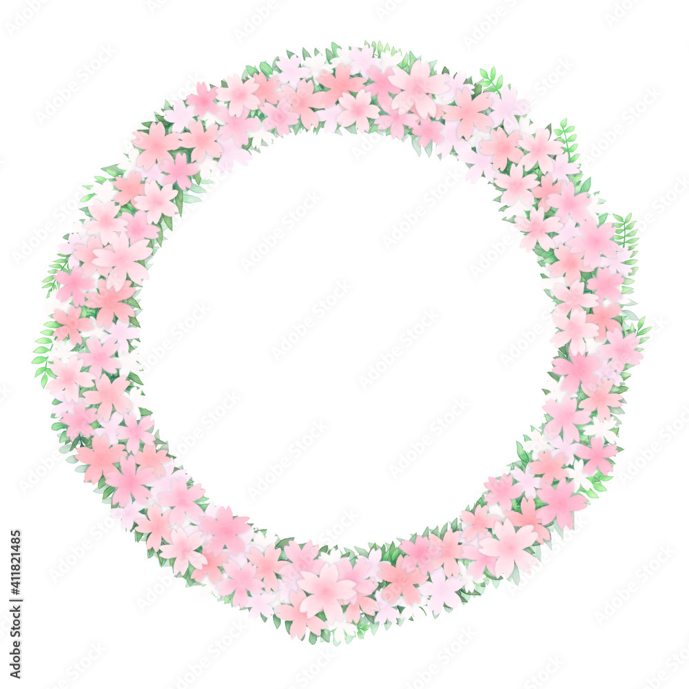 満開のピンク桜フレーム