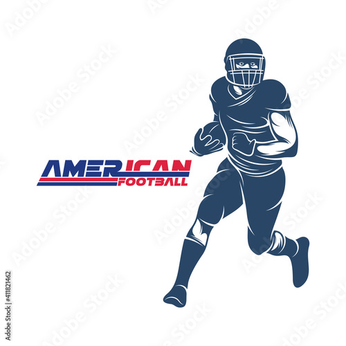 american football player vector illustration design template, creative design