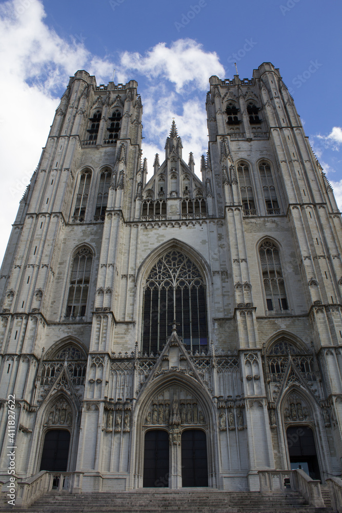 saint cathedral from below in belgium