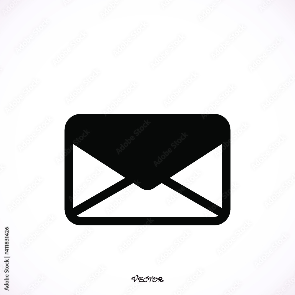 Mail icons. set of editable filled and outline mail icons, black flat style, isolated on white background Mail icons. set of editable filled and outline mail icons, black flat style, isolated on white background