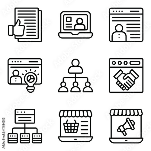 Pack of Business Linear Icons 