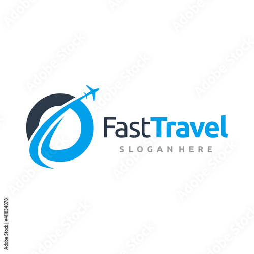 Global travel and tour logo design vector template
