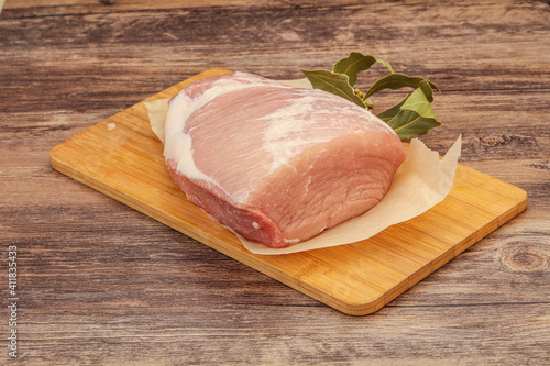 Raw pork meat for cooking