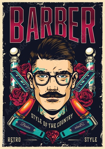 Barbershop vintage poster