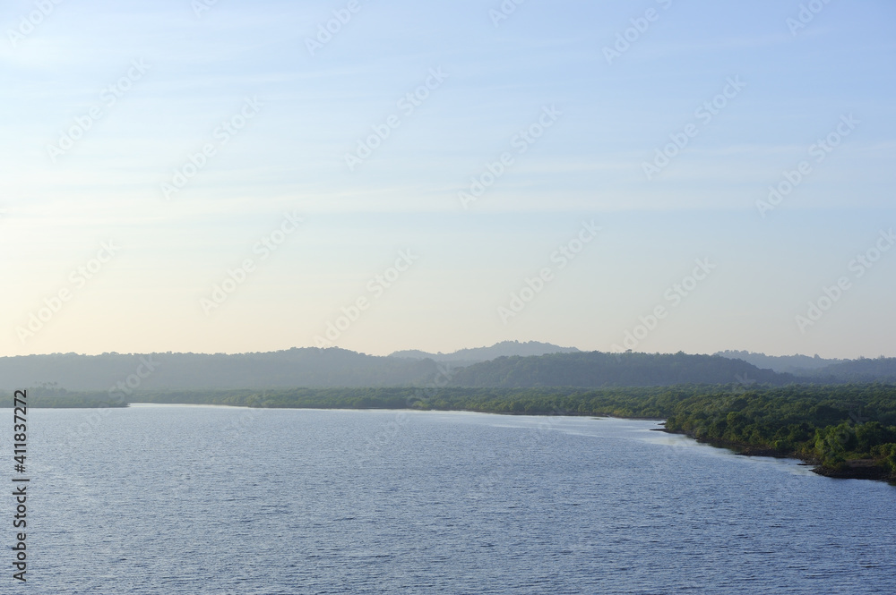 Terekhol river in Maharashtra state. India.