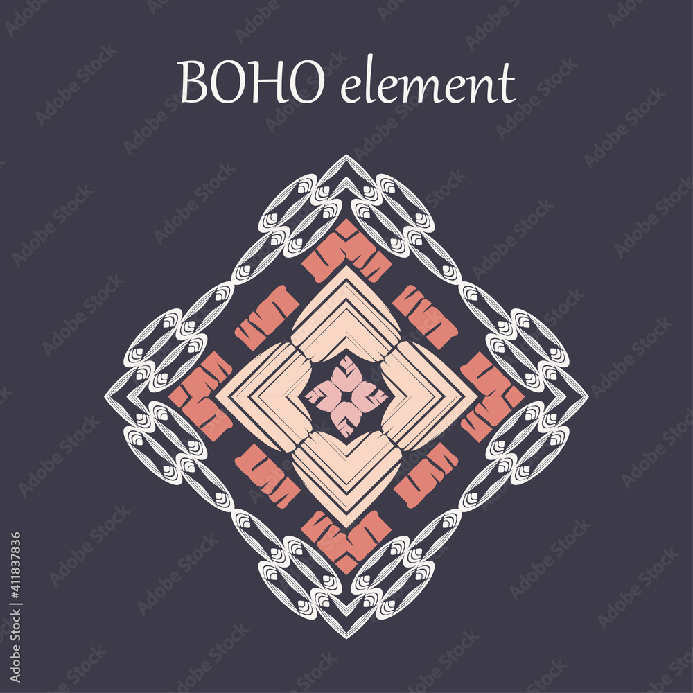 Ethnic print. Boho. Traditional ornament. Folk motif. Vector geometric background. Can be used for social media, posters, email, print, ads designs.