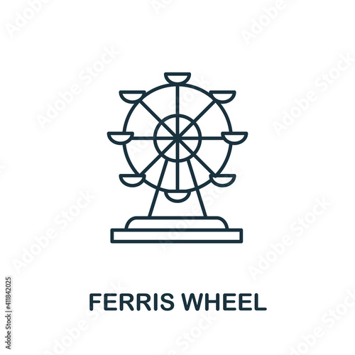 Ferris Wheel icon. Simple element from amusement park collection. Creative Ferris Wheel icon for web design, templates, infographics and more