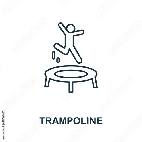 Trampoline icon. Simple element from amusement park collection. Creative Trampoline icon for web design, templates, infographics and more