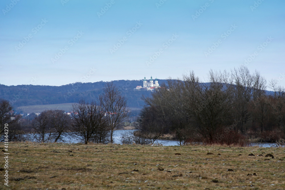 landscape with Vistula river and Camaldolese Monastery, Kraków