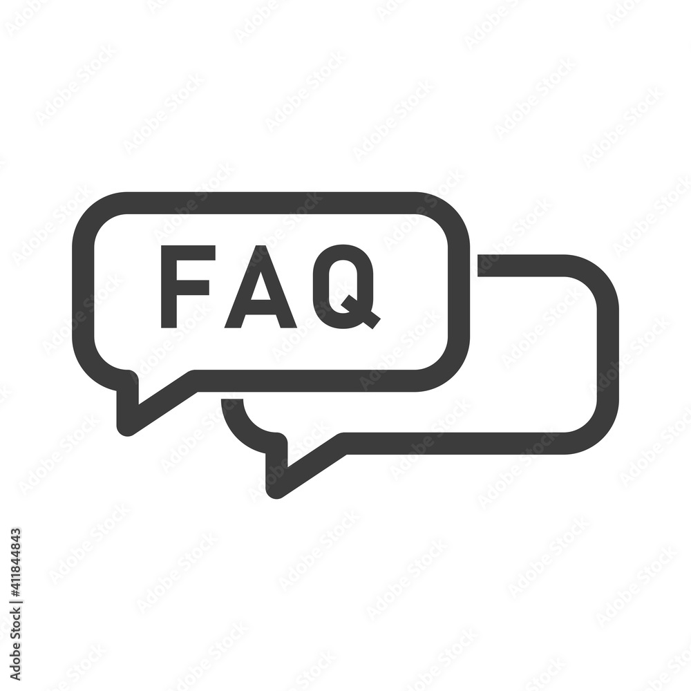 FAQ information sign icon. Help speech bubble symbol. Circle flat button with shadow. Modern UI website navigation. FAQ information sign icon. Help speech bubble symbol. Circle flat button with shadow. Modern UI website navigation.