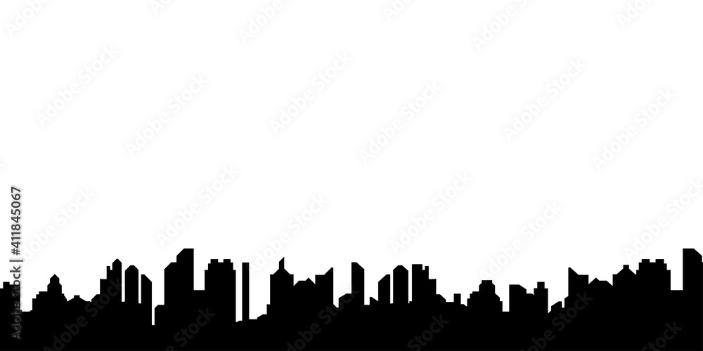 The silhouette city. Flat vector illustration EPS10.