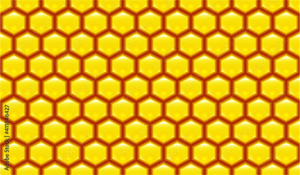 golden honeycomb pattern background