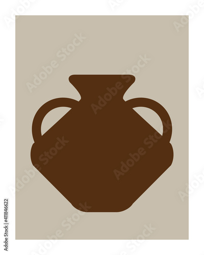 Vase silhouette, still life