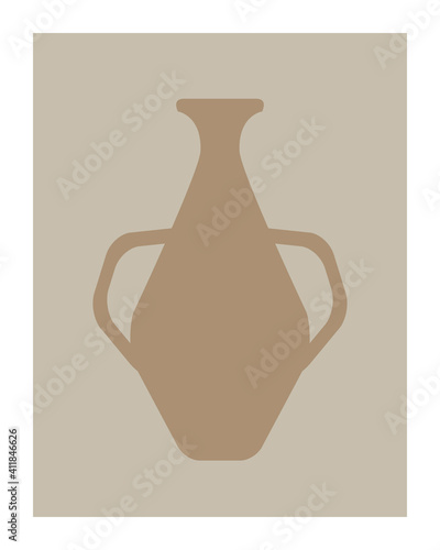 Vase silhouette, still life