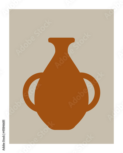 Vase silhouette, still life