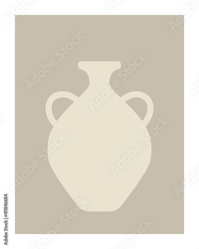 Vase silhouette, still life