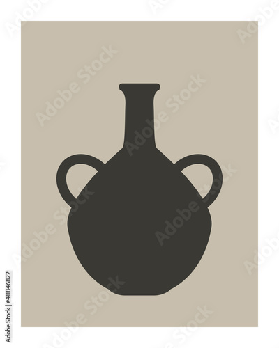 Vase silhouette, still life
