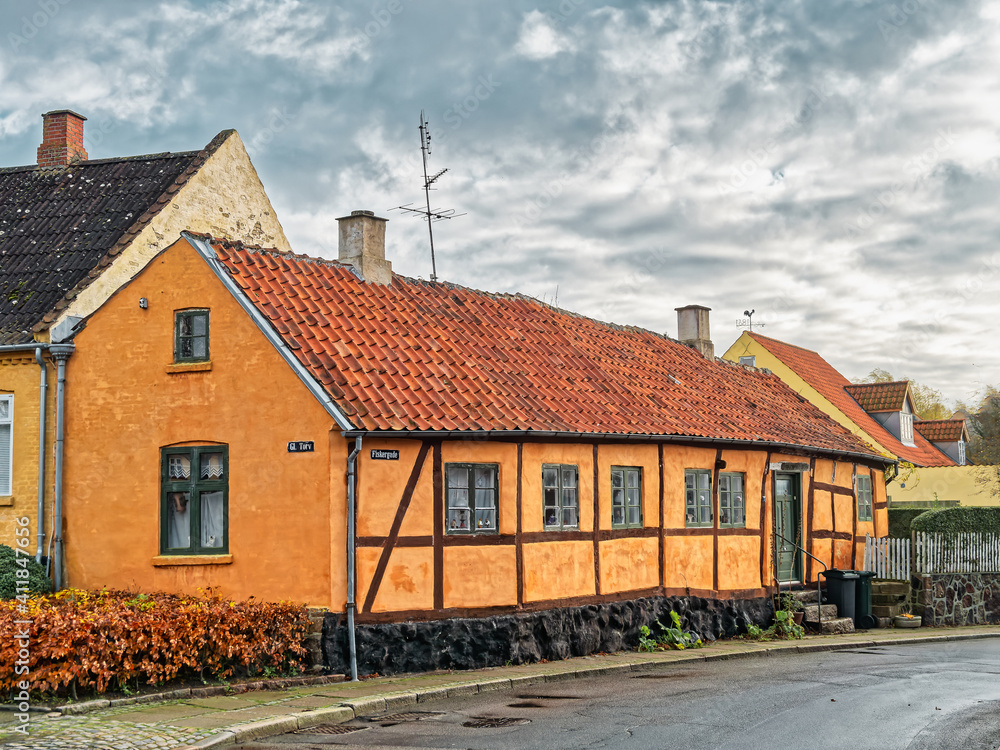 Nysted small streets and homes in Rural Denmark