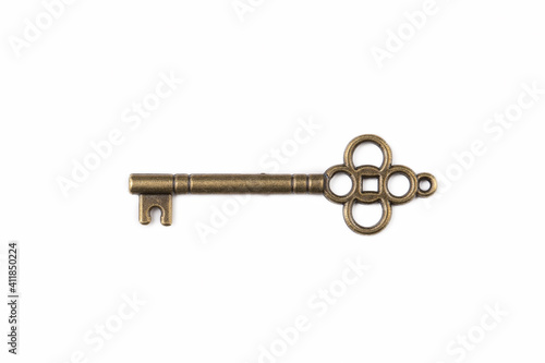 Old antique key on white background © Esin Deniz