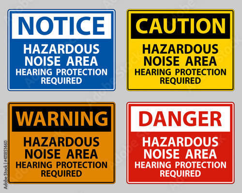 Hazardous Noise Area Hearing Protection Required