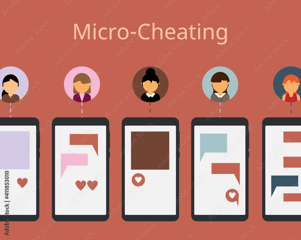 Vecteur Stock micro-cheating can ruin your relationship vector | Adobe Stock