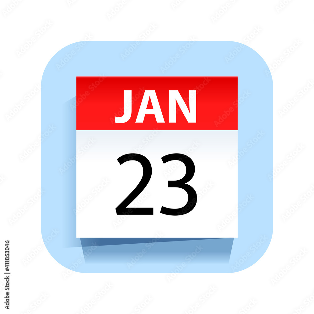 January 23. Calendar Icon. Vector Illustration. January 23. Calendar Icon. Vector Illustration.
