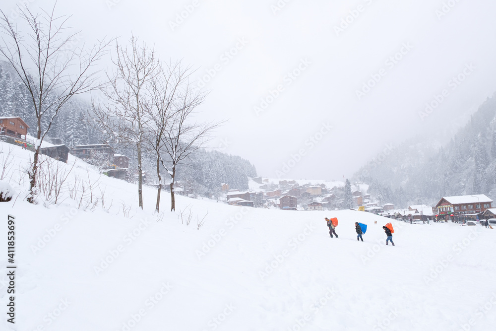 Ayder ski resort in winter