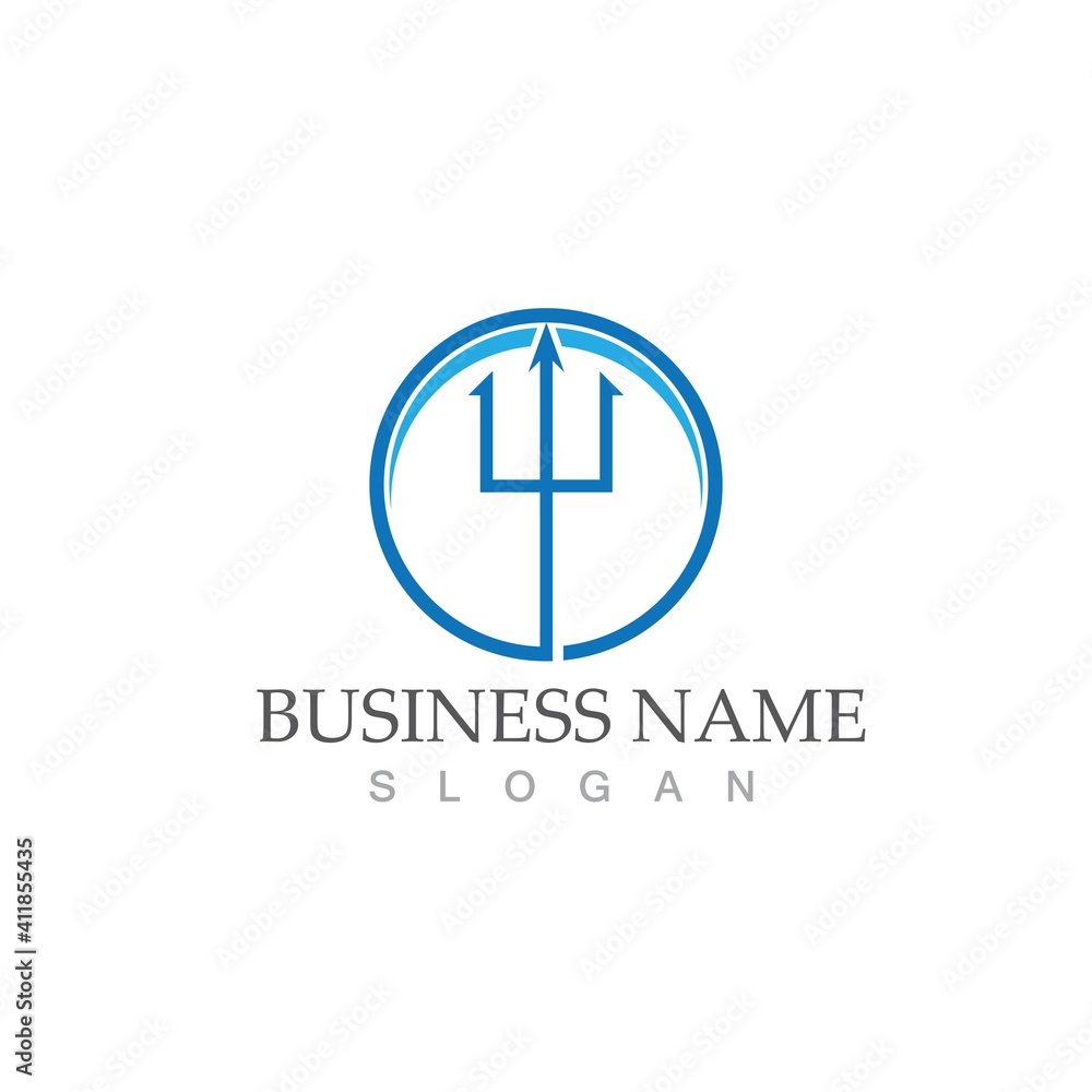 Trident Logo Template vector icon Trident Logo Template vector icon