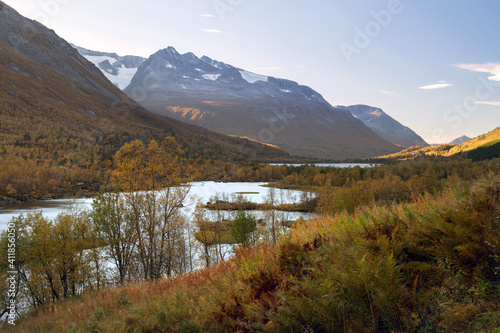 Autumn in the mountains. Trollheimen National Park in Norway.