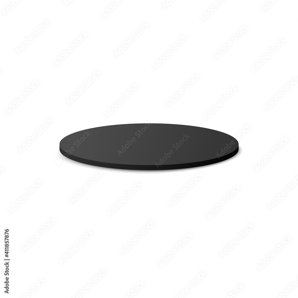 Black coaster for beer cup a vector 3d isolated illustration Black coaster for beer cup a vector 3d isolated illustration