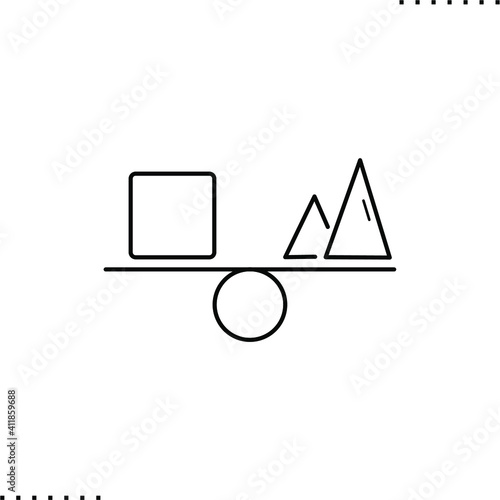 Fotografía equality, equilibrium vector icon in outline