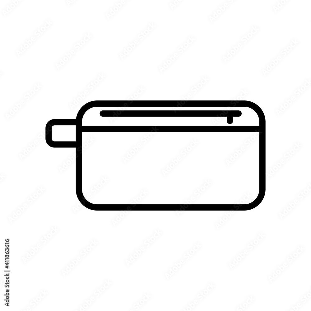Line Dopp Kit/Tolietry bag Icon Vector Design on White Background Line Dopp Kit/Tolietry bag Icon Vector Design on White Background