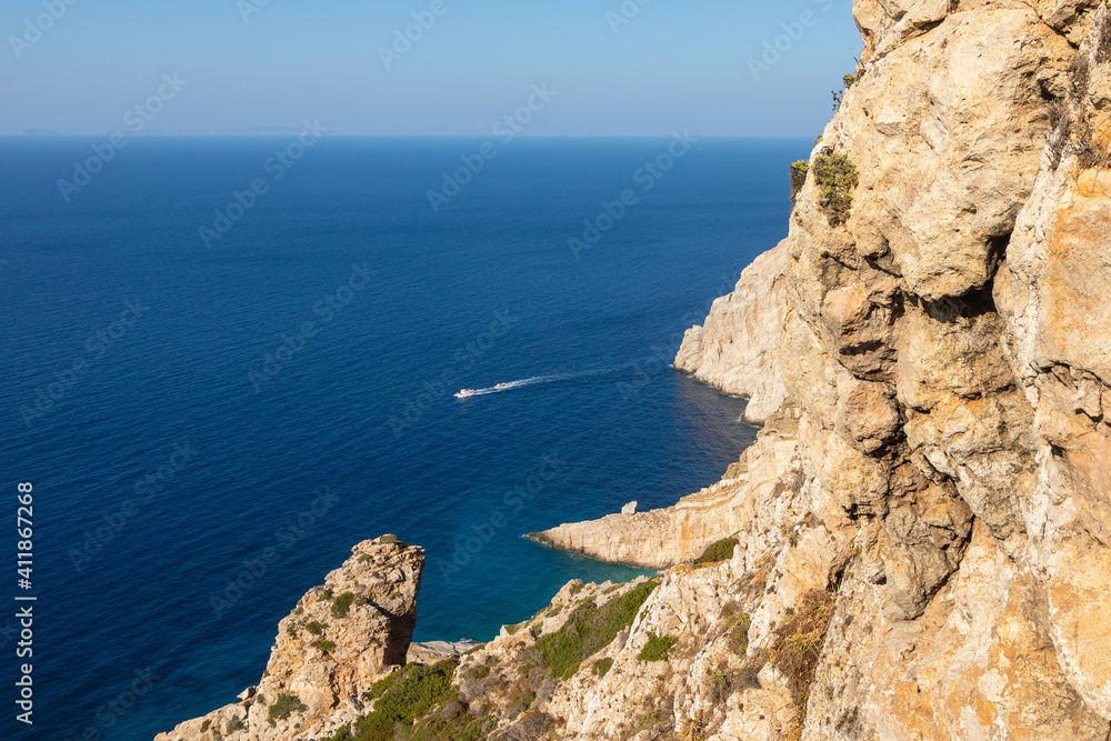 View of the cliffs of the island Folegandros, Greece. View of the cliffs of the island Folegandros, Greece.