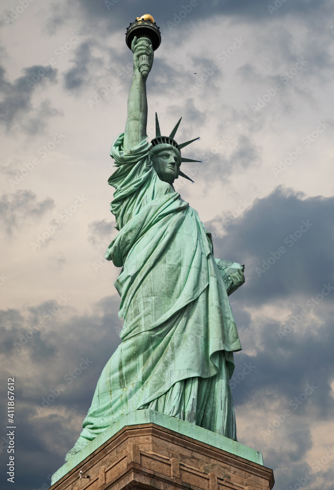 Fototapeta premium Statue of Liberty in New York - a monument in the port of 
