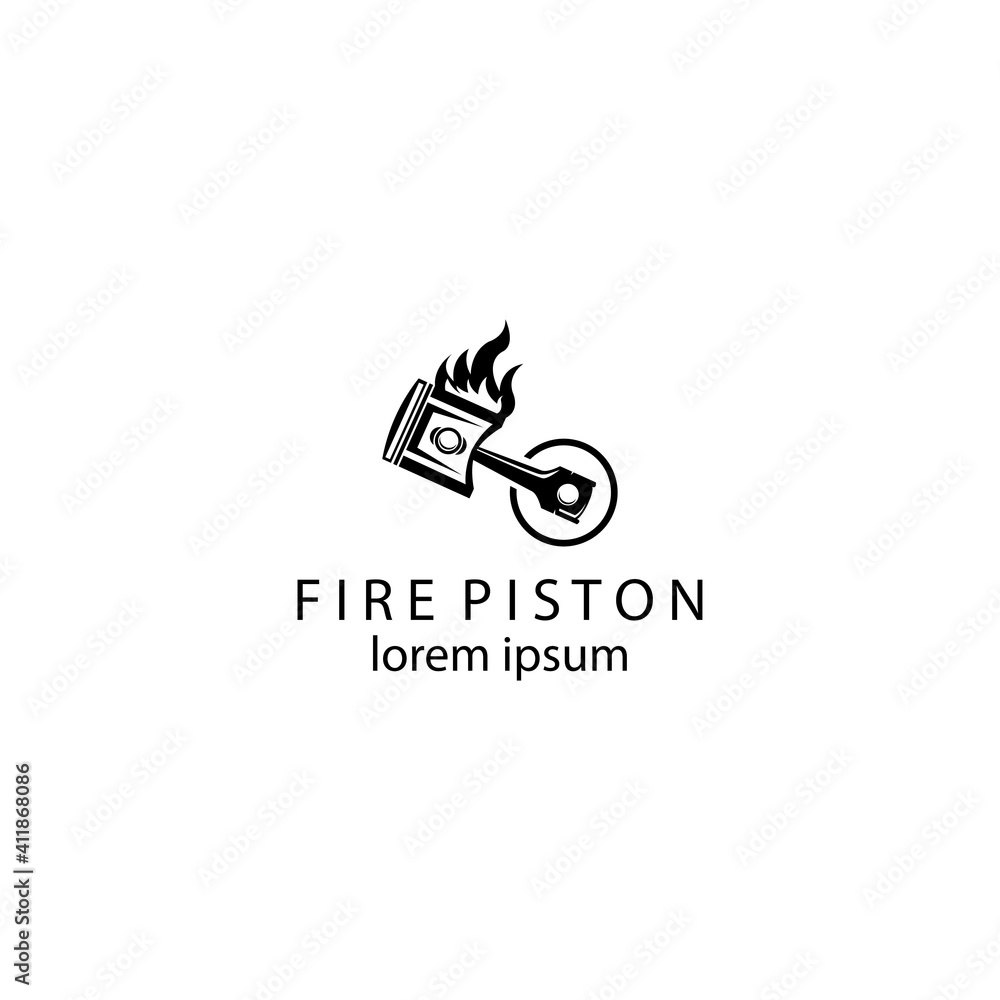 piston logo vector illustration fire design piston logo vector illustration fire design