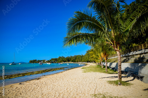 heavenly beach on mauritius island 