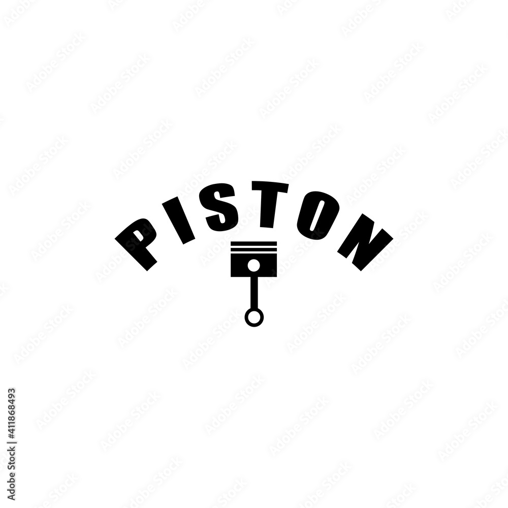 Piston logo illustration design vector template Piston logo illustration design vector template