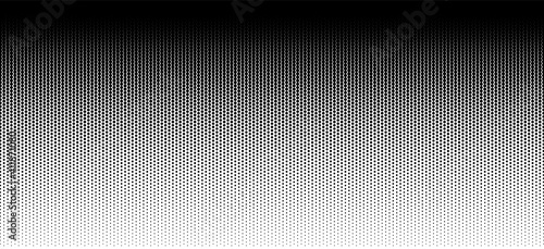 Gradient dot pattern. Black halftone texture on white background. Vertical dots in retro art. Graphic abstract geometric background for print. Monochrome rectangle of pop design wallpaper. Vector