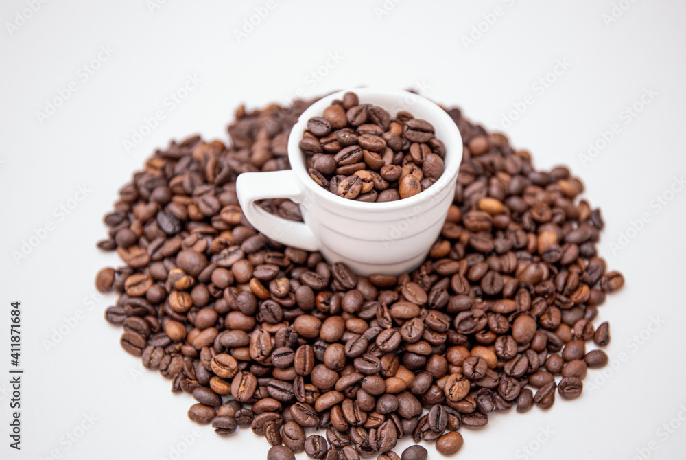 coffee beans in a cup coffee beans in a cup