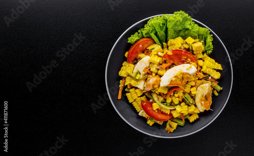 Spicy Corn and Salted Egg Salad