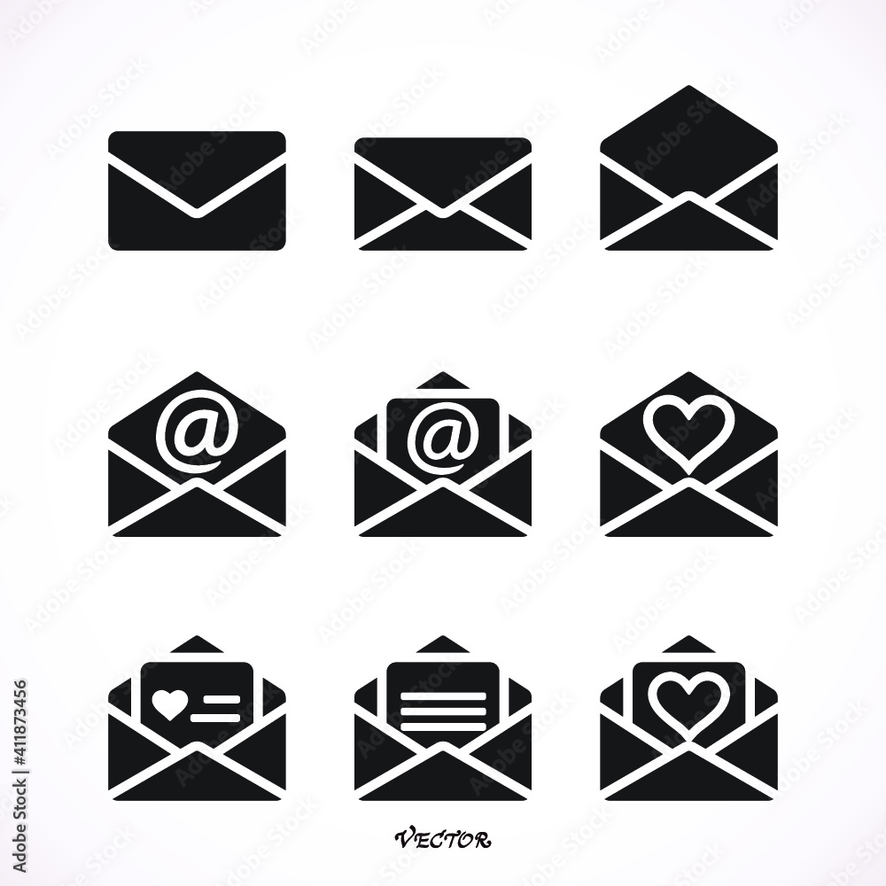 Outline email icon isolated on grey background. Open envelope pictogram. Line mail symbol for website design, mobile application, ui. Editable stroke. Vector illustration. Eps10 Outline email icon isolated on grey background. Open envelope pictogram. Line mail symbol for website design, mobile application, ui. Editable stroke. Vector illustration. Eps10
