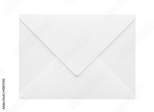Blank closed white envelope