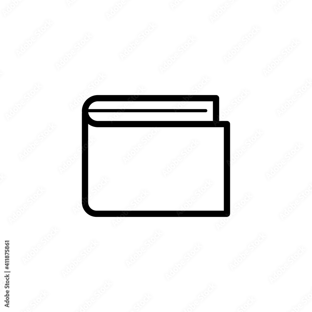 Line wallet Icon Vector Desgin on White Background Line wallet Icon Vector Desgin on White Background